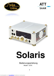 Audiovalve SOLARIS Bedienungsanleitung