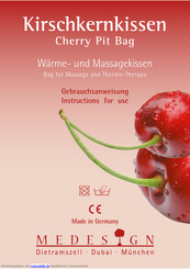 Medesign Cherry Pit Bag Gebrauchsanweisung