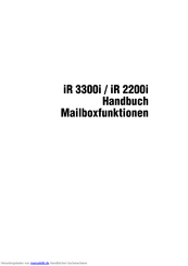 Canon iR 3300i Bedienungsanleitung