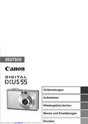 Canon DIGITAL IXUS 55 Benutzerhandbuch
