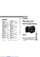 Canon PowerShot Pro1 Bedienungsanleitung