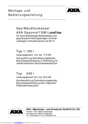 AXA Gasomat GW LunaBlue 1.180i Bedienungsanleitung