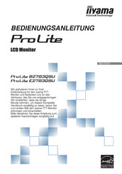 Liyama Pro Lite B2783QSU Bedienungsanleitung