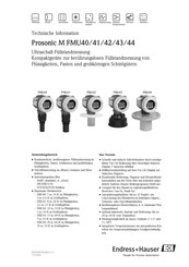 Prosonic FMU41 Handbuch