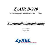 ZyXEL Communications ZyAIR B-220 Installationsanleitung