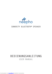 Neepho Sonority Bedienungsanleitung