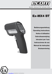 Ecom Instruments Ex-MX4 BT Bedienungsanleitung