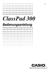 Casio ClassPad 300 Bedienungsanleitung