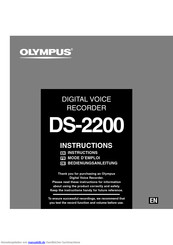 Olympus DS-2200 Bedienungsanleitung