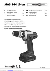 Meister MAS 144 Li-Ion Originalbetriebsanleitung