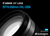 Canon EF70-200mm f/4L IS USM Bedienungsanleitung