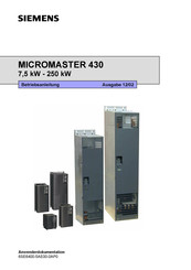 Siemens MICROMASTER 430 Betriebsanleitung