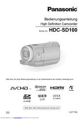 Panasonic HDC-SD100 Bedienungsanleitung