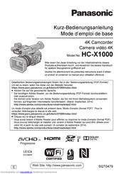 Panasonic HC-X1000 Bedienungsanleitung