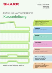 Sharp MX-7000N Kurzanleitung