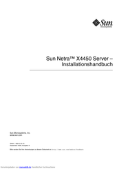 Sun Microsystems Netra X4450 Installationshandbuch