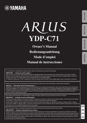Yamaha ARIUS YDP-C71 Bedienungsanleitung