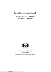 HP Workstation ZX6000 Installationshandbuch
