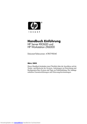 HP RX2600 Handbuch Einführung