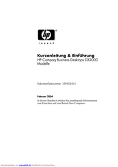 HP Compaq DX2000 Microtower Kurzanleitung