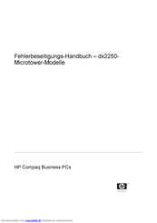HP Compaq dx2250 Microtower Handbuch