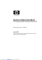 HP dx2200 Microtower Referenzhandbuch