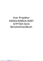 Acer K650i Serie Benutzerhandbuch