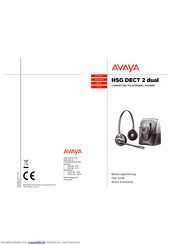 Avaya HSG DECT 2 dual Bedienungsanleitung