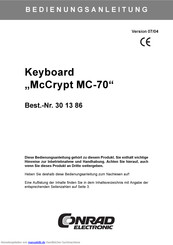 Conrad McCrypt MC-70 Bedienungsanleitung