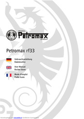 Petromax ROCKET RF33 Gebrauchsanleitung