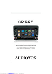 Audivox VMO 5020 V Bedienungsanleitung