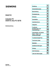 Siemens SIMATIC Box PC 827B Betriebsanleitung