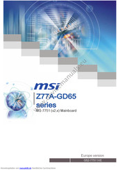 MSI Z77A-GD65 SERIES Bedienungsanleitung