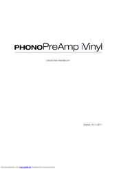 TerraTec PHONOPREAMP IVYNIL Handbuch