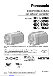 Panasonic HDC-TM60 Bedienungsanleitung