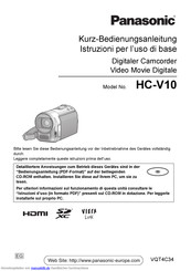 Panasonic Viera HC-V10 Kurzbedienungsanleitung