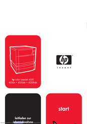 HP color LaserJet4550dn Leitfaden Zur Inbetriebnahme