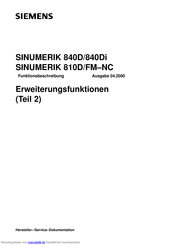 Siemens SINUMERIK 810DFM-NC Erweiterungsfunktionen