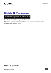 Sony HDR-AS100V Handbuch
