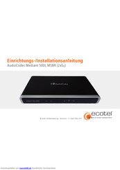 Ecotel AudioCodes Mediant 500L MSBR Installationsanleitung