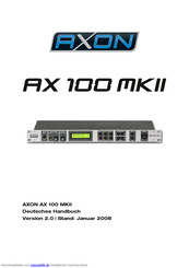 Axon AX 100 MKII Handbuch