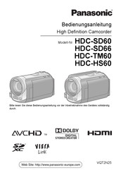 Panasonic HDC-SD60 Bedienungsanleitung