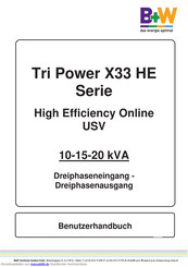 B+W Tri Power X33 HE Serie Benutzerhandbuch