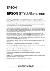 Epson STYLUS PRO 9000 Benutzerhandbuch