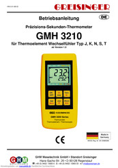 GHM Messtechnik GMH 3210 serie Betriebsanleitung