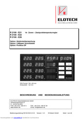 Elotech R 2100 - E21 Bedienungsanleitung