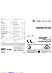 Baxi Luna Blue 23Fi Technisches Handbuch