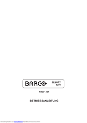 Barco R9001221 Betriebsanleitung