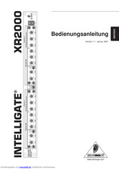 Behringer INTELLIGATE XR2000 Bedienungsanleitung