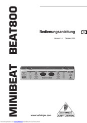 Behringer MINIBEAT BEAT800 Bedienungsanleitung
